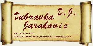 Dubravka Jaraković vizit kartica